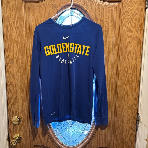 Nike Other - Nike Golden State Warriors Basketball Long Sleeve‎ Shirt Men's Medium Blue